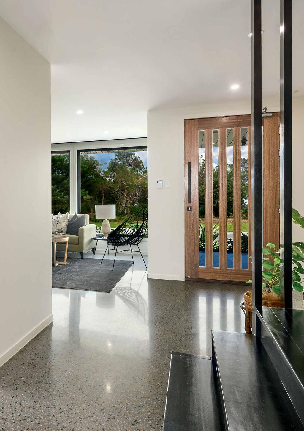 2340mm high internal flush panel doors throughout (to downstairs of doubles only), including robes and linen, with a choice of 7+ Gainsborough internal lever sets in chrome or satin, and cushioned