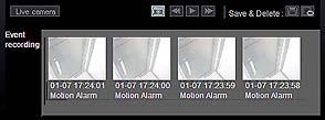 4 Abnormal detection images: images during the alarm period are saved automatically. The action is limited to the sensors configured in Settings>Alarm for Video Backup.