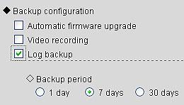 3 Backup configuration The selected data is saved to the FTP server configured in 2 on the cycle selected