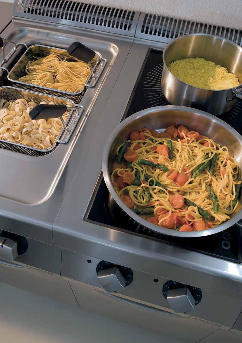 MORE POWER GREATER RELIABILITY GREATER SPEED Innovative cooking for those who love speed Induction guarantees power and delicacy all in one It is even easier to clean