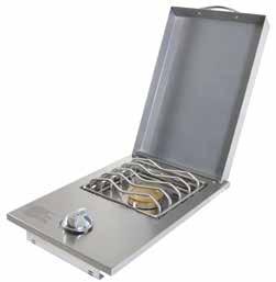 280W x 485H x 150D mm Double Side Burner 321mm Model: GFKSB2 354mm 694mm Constructed with 443 stainless steel 2 x 18.