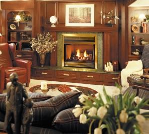 VFHS-36 This elegant 36,000 Btu fireplace is available as a modulating hydraulic thermostat model or as a millivolt model with the Slope Glaze Burner System.