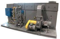 The afterburner is a thermal oxidizer that provides the lowest capital investment.