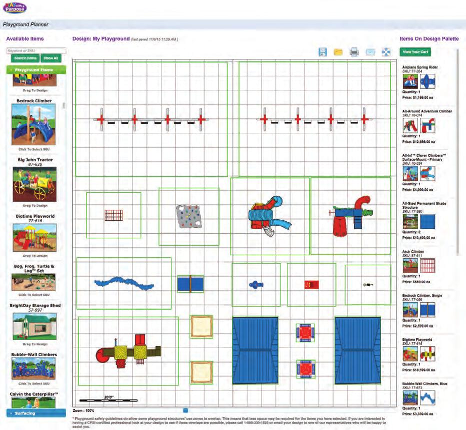 Using the Online Playground Planner Simple, Step-by-Step Design! Our interactive online playground planner has all the tools you need to plan and execute the perfect playground!