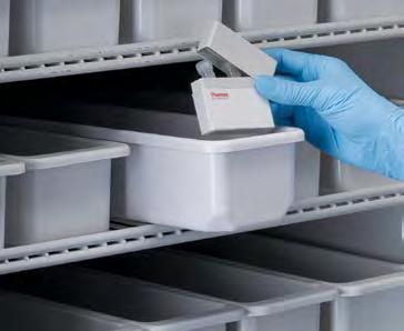 Enzyme Storage Bin Bins are supplied standard on our enzyme freezers. Additional bins are useful for storage and inventory management. Formed of high impact ABS plastic, off-white.