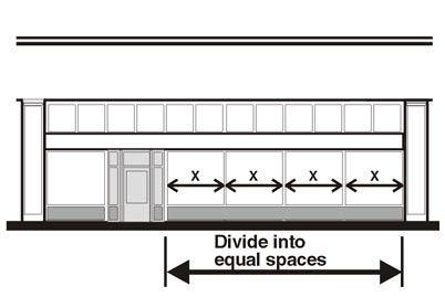 In some cases such as a single display window adjacent to an entry door in a vestibule, a narrower window may be used.