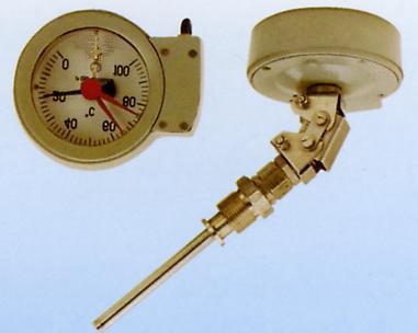 GEAR STYLE BIMETAL THERMOMETERS WITH ELECTRO SWITCH ADJUSTABLE ANGLE WSSX -W GEAR STYLE CORE- EXTRACTABLE PROTECTIVE BIMETAL THERMOMETER WITH ELECTRICAL SWITCH (1-3) indicates with: 1.