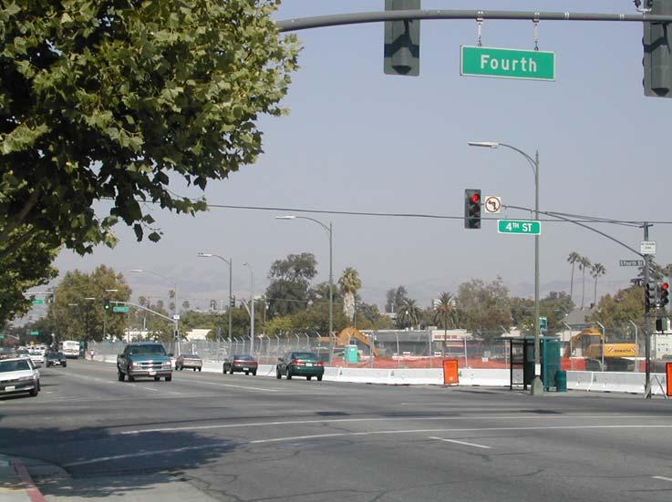 Figure 4.17-14: Civic Center/SJSU Station Location (View to the southeast from the corner of East Santa Clara Street and 4th Street) Viewpoint 11: Diridon/Arena Station and Parking Garage.