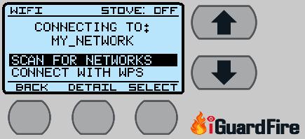UPDATE SETTINGS Once changes are made to the Internet settings the iguardstove may require that you load the