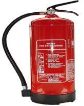 Water Extinguisher Colour red with white instructions Class A - Used on wood, paper,