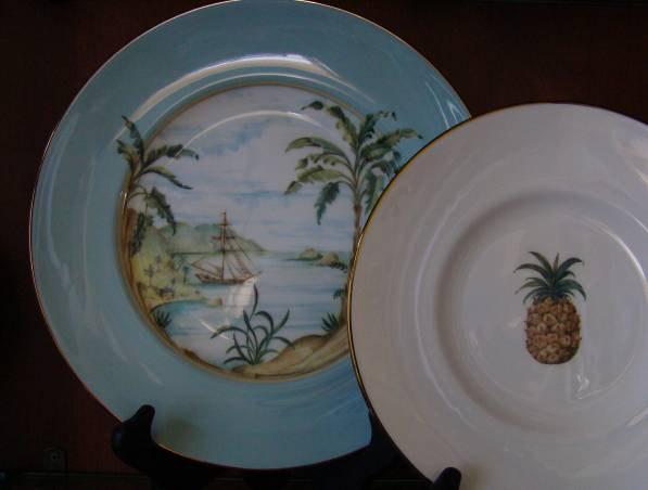 However, I know that the search for new sailboats is on! I have my inspiration dinnerware in the china cabinet and that s about as far as I have gone in this room.