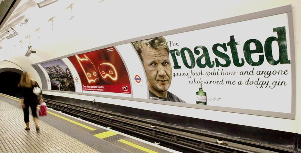 EXTERION MEDIA 48 SHEET & ROUNDEL PANELS LONDON UNDERGROUND Challenge: Create a cross track advertising display system to replace the traditional wet posting methods that were proving costly and