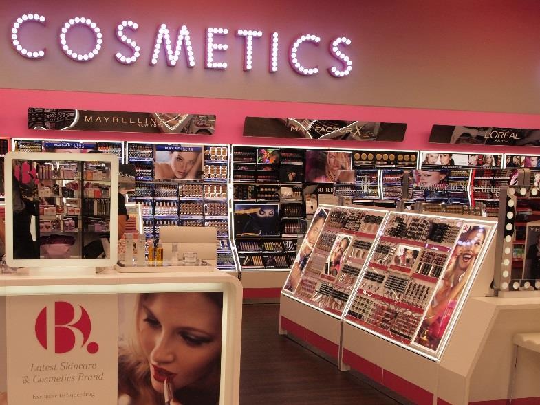 Solution: A bright, fresh and accessible new format including new cosmetic displays from which shoppers would take products