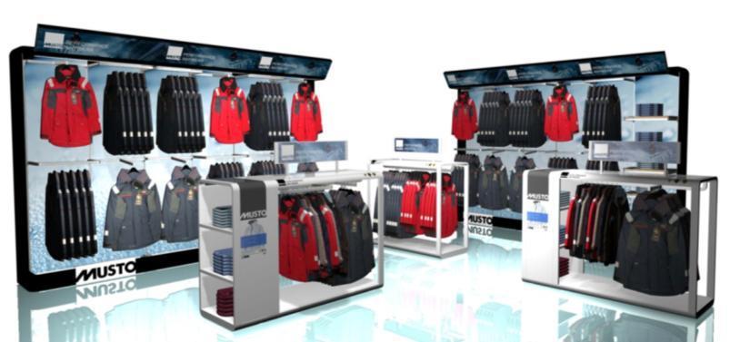 MUSTO CLOTHING DISPLAY Challenge: Create a shop in shop space for Musto within 3 rd party retailers.