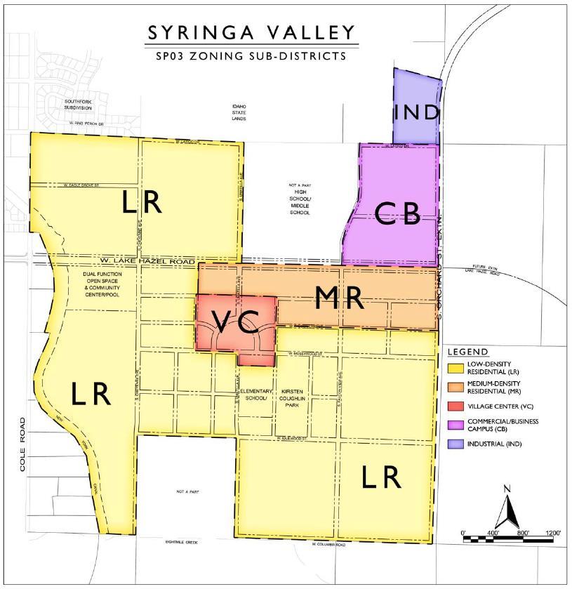 The following map shows the locations of the sub-districts within the property. 6.