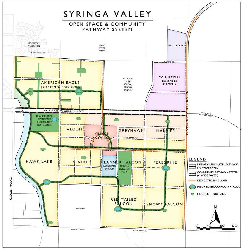 c. Pedestrian and Bicycle Circulation System One of the key Syringa Valley community development principles involves the creation of a healthy community.