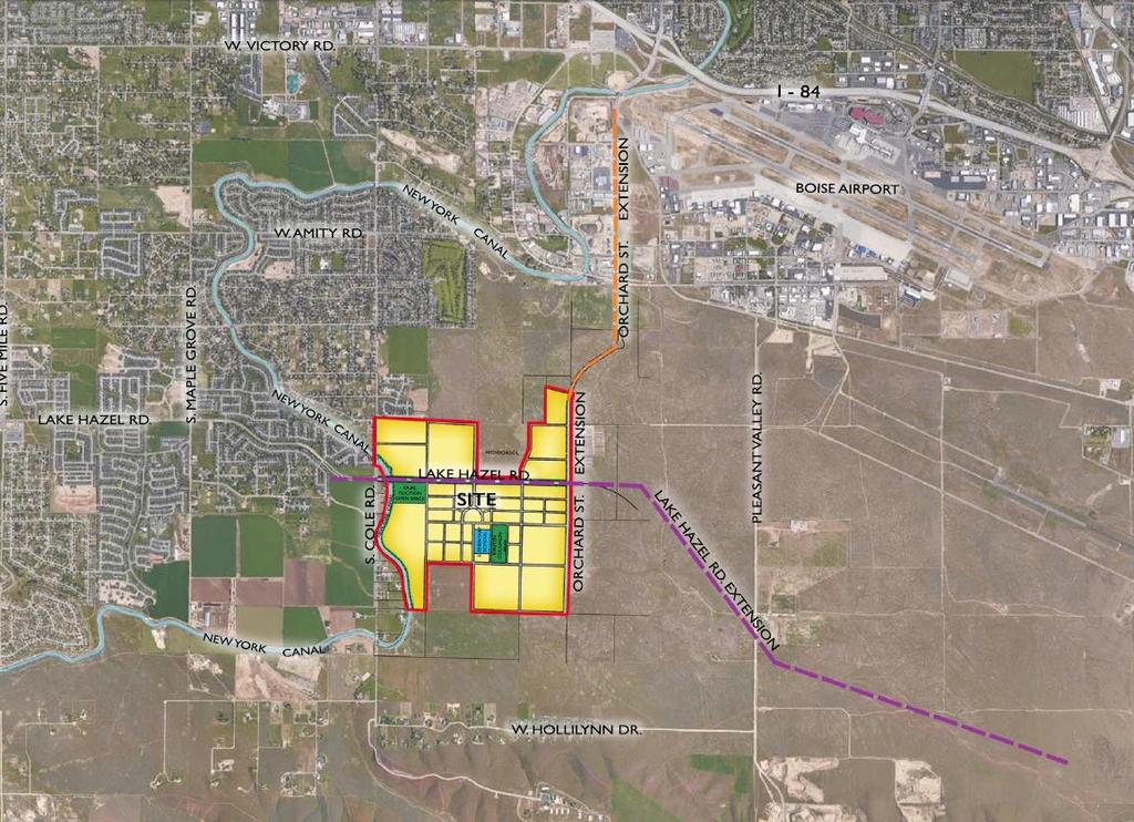 2. Current Conditions a. Location, Ownership and Existing Uses The Syringa Valley planned community is located on S. Cole Rd. at W. Lake Hazel Rd. in the City of Boise.