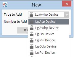 DRIVER CONFIGURATION Adding LG Devices Manually LgAcp Devices can also be added manually to the LgAcp Network. 1.