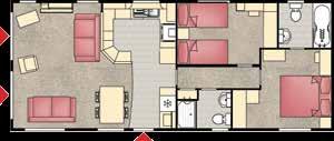 Floor plans Measurements W1 L1 L2 H1 H2 Versailles 40 x 16 (2 bedrooms) W2 L4 L3 Versailles 40