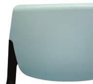 One-piece polypropylene backrest can be wiped down