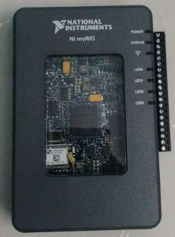 The output of IR sensor is acquired by The National Instruments myrio-1900. It is an input output device which is portable and reconfigurable.