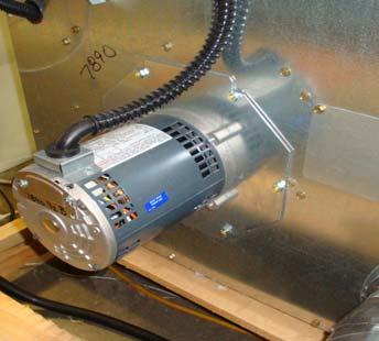 Quarterly 1. Use a vacuum to clean air vents on drive motors. Single Tumbler Fan Motor 3.