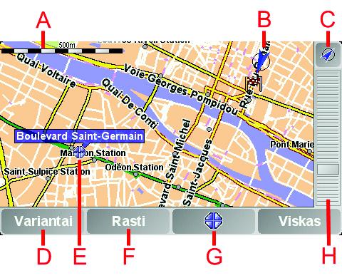 10 skyrius Žemėlapio naudojimas Žemėlapio naudojimas Kiekvieną kartą naudodami TomTom GO maršrutui planuoti, naudojate žemėlapį. Tačiau žemėlapį galite naudoti ir daugeliu kitų būdų.