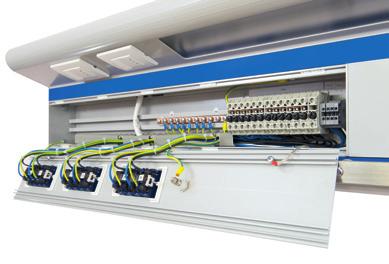 IP40 insulation and, when opened, is supported by cords, for easy, safe installation.