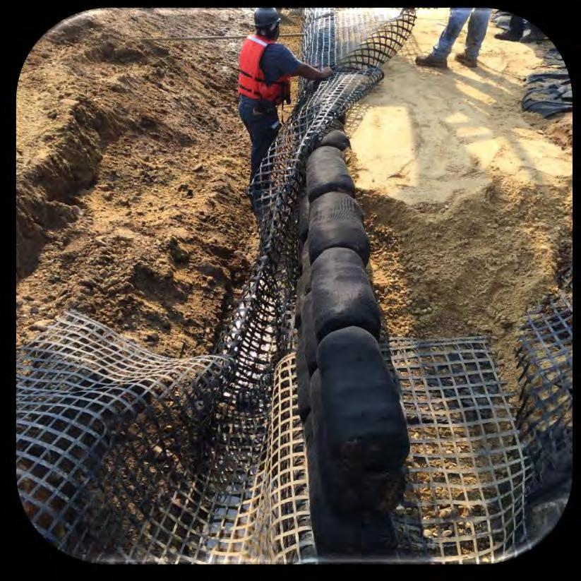 Various strengths of our unique FLW Geogrids and irrigation tubing