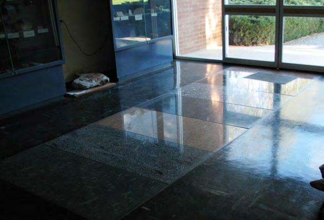 Photographs Figure 9: View of the inlaid granite slabs forming a feature in the foyer of the