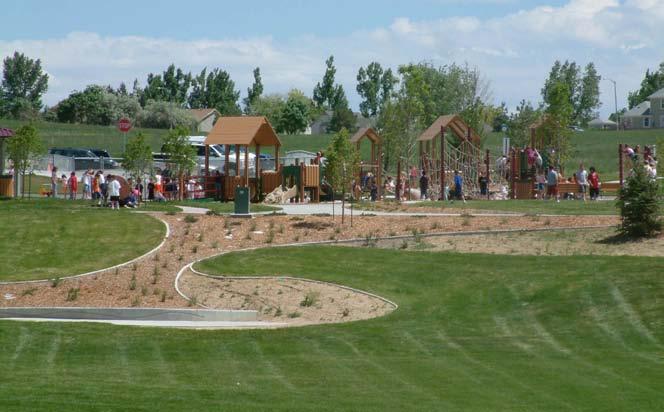 City of Thornton Parks & Open Space Cherrywood Park Thornton, CO Architect: Design Concepts Construction of this seven-acre City park, located adjacent to Adams Twelve Five Star Prairie Hills