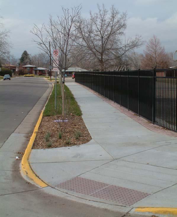 foot wide sidewalks adjacent to Emerald Elementary School to promote child safety and provide an aesthetic