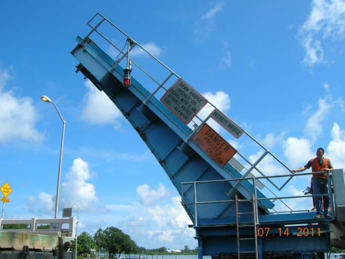 steel bascule span and machinery retained Major Repairs in