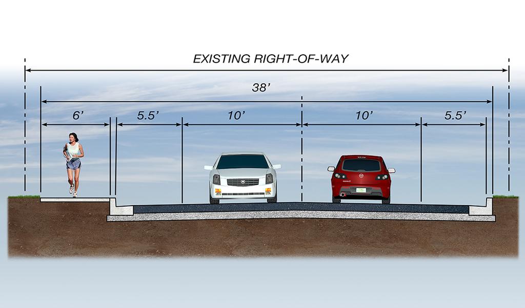 Proposed Roadway Typical Section West of