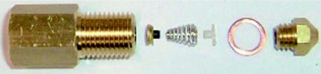 (1) When the nozzle tip is removed, the jet nozzle can be disassembled as shown below. JET NOZZLE (2) Insert a thin rod from the opposite side to remove the check valve.