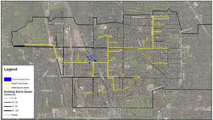 Neighborhood Storage plus Full Sewer Expansion: 25-year Protection 17 Phased