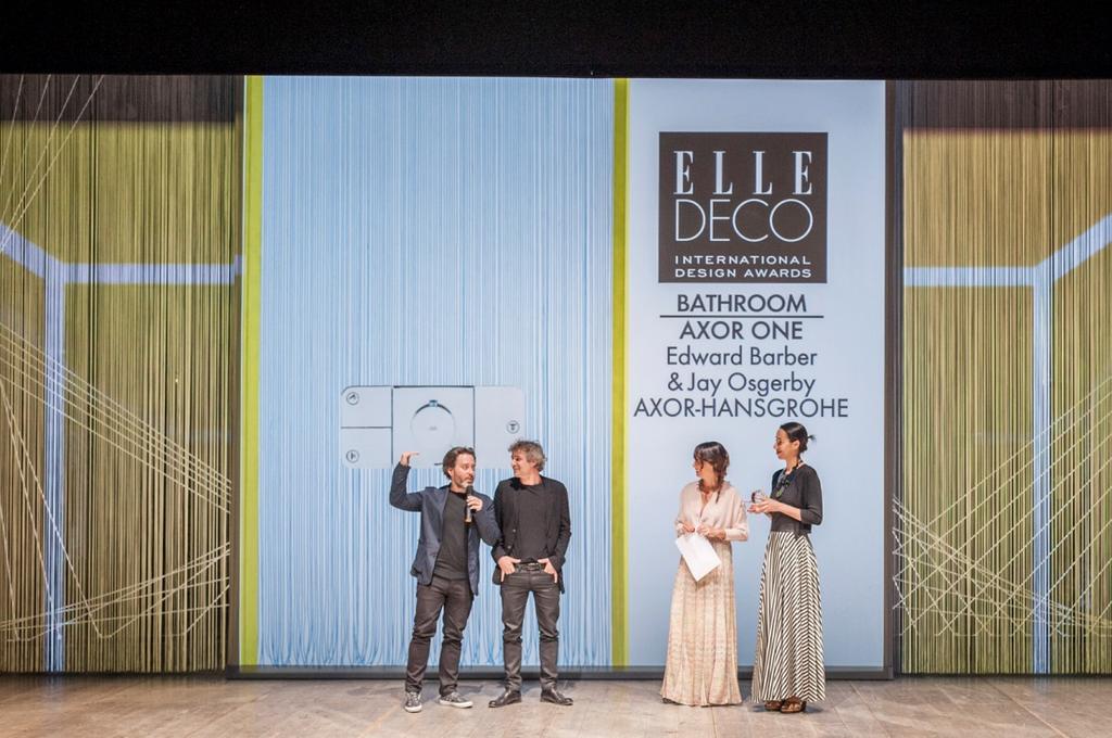 Press Information Award for Axor in Milan Interactive control unit for the shower Axor One wins the Elle Decor International Design Award for Best Bathroom Design