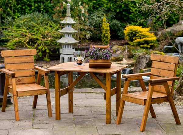 gleneagles garden set complete with table & 6 chairs Code: GP037 Qty: 1 Tea for Two Chair 59cm w x 62cm d x 94cm