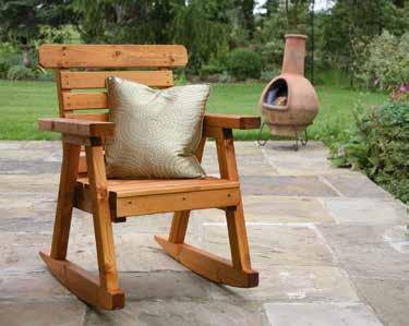 x 85cm d x 95cm h Traditional bench with rockers Perfect for a lazy afternoon