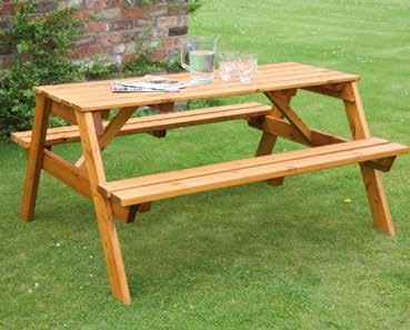 seats Strong and hard wearing Code: GP014 Qty: 1 Picnic Bench (large) 150cm w x 125cm
