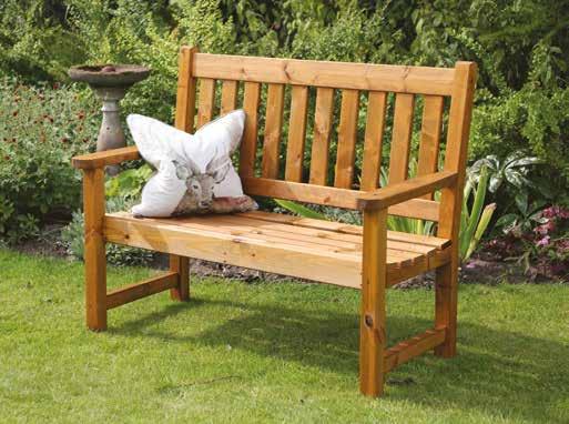 Qty: 1 Sandringham Bench (medium) 152cm w x 62cm d x 101cm h A stunning garden bench