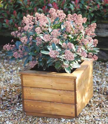 Code: WP007 Qty: 2 Tatton Planter 400mm l x 400mm w x 315mm h Rustic styled panelled