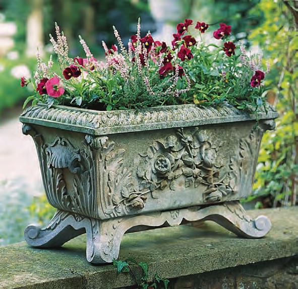GARDEN & LANDSCAPE PLANTERS - TRADITIONAL Victorian Trough and Support A735 The design of this charming rectangular trough, taken from a