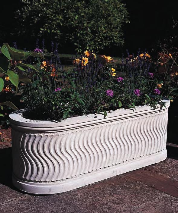 GARDEN & LANDSCAPE PLANTERS - TRADITIONAL Roman Trough A555 This stylish trough with a strigillated design has been created by Haddonstone for use in both traditional and contemporary schemes.