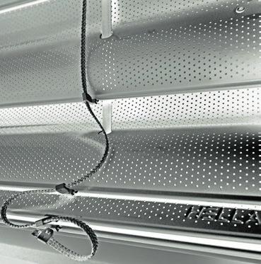 STANDARD WORKING POSITION PERFORATED SLAT: VISTA TO THE OUTSIDE The perforated slat from HELLA fulfil the desire of many architects and designers for a flamboyant visual appearance and fascinating