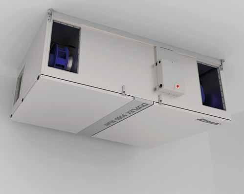 FLOOR-STANDING, CEILING-SUSPENDED, AND FLAT POSITIONS DUPLEX MultiEco units can be provided in under-ceiling version that enables great variety of spigot