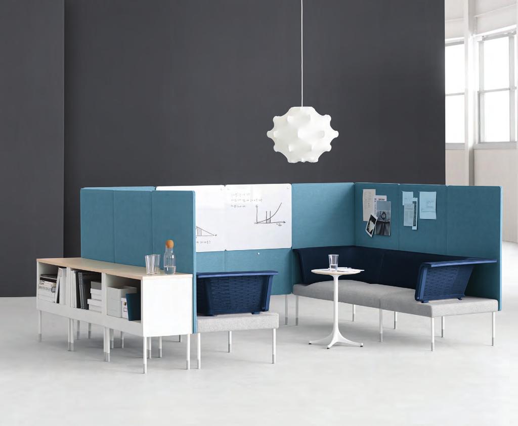 The Social Chair offers a solution for the entire office landscape by serving as a foundational element for community areas, and team spaces.