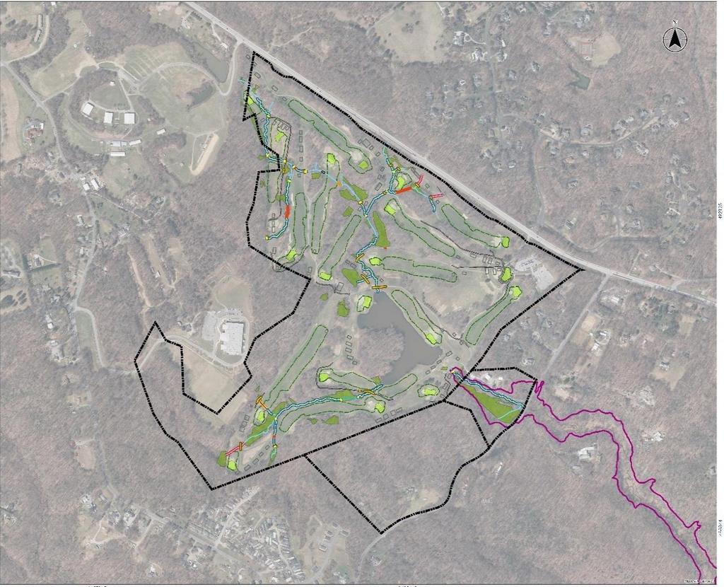 Stream Restoration-Project Overview Project consists of: 6,805 LF of Stream, Wetland & Floodplain Restoration along Broad Creek & Tributaries Golf course drainage improvements including boardwalks