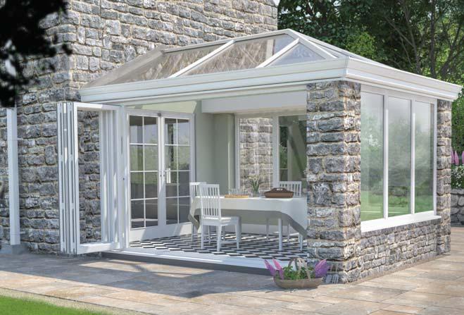 Ultrasky Roof is perfect for large openings of bi-fold or sliding doors and combines fresh modern styling with the latest in glazed roof technology.
