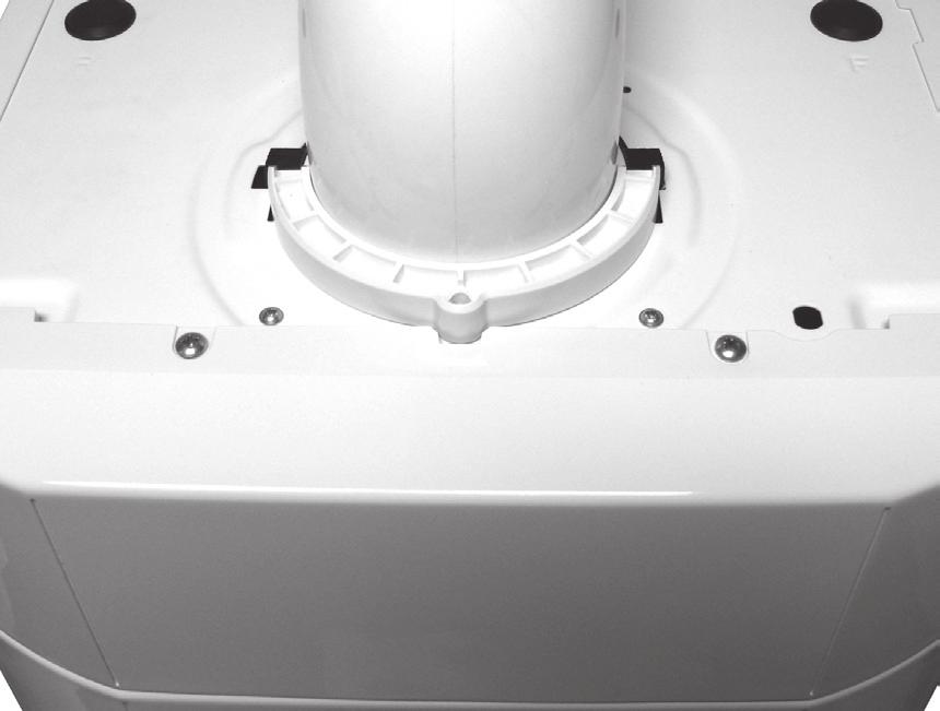 The appliance must not be operated without the desired outlet nose correctly fitted in place. Note. Location dimples must be aligned with terminal mounting frame.